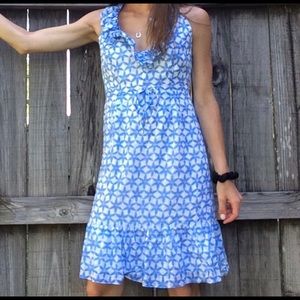 Lilly Pulitzer blue silk floral dress size 4